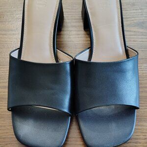 FARYL Brand | Leather | Black Color | Sandals with low heel | Size 11